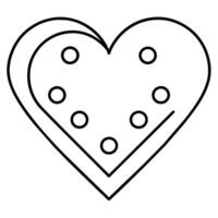 Valentine heart icon love isolated on whit vector