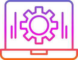 Laptop Line Gradient Icon Design vector