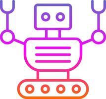 Robot Line Gradient Icon Design vector