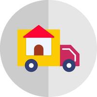 Moving Service Flat Scale Icon Design vector