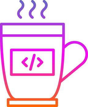 Computing Line Gradient Icon Design vector