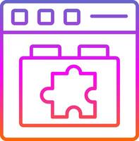 Plugins Line Gradient Icon Design vector