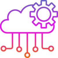 Cloud Computing Line Gradient Icon Design vector