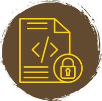 Protected Line Gradient Icon Design vector