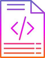 Coding Line Gradient Icon Design vector