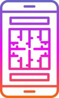 Maze Line Gradient Icon Design vector