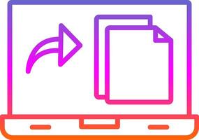 File Line Gradient Icon Design vector