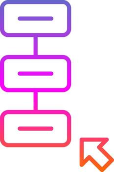 Tasks Line Gradient Icon Design vector