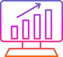 Analytics Line Gradient Icon Design vector