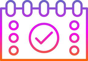 Tasks Line Gradient Icon Design vector