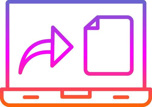 File Line Gradient Icon Design vector