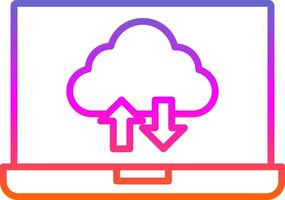 Cloud Computing Line Gradient Icon Design vector