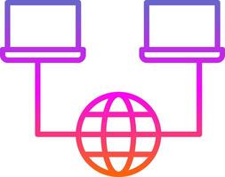 Network Line Gradient Icon Design vector