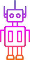 Robot Line Gradient Icon Design vector