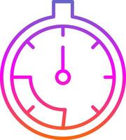 Stopwatch Line Gradient Icon Design vector