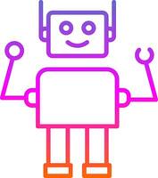 Robot Line Gradient Icon Design vector