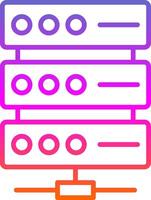 Server Line Gradient Icon Design vector