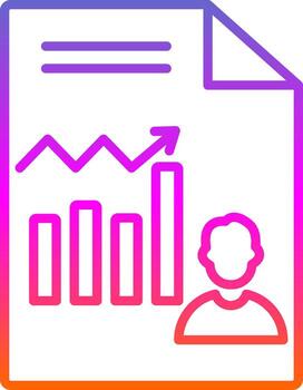 Bar Presentation Line Gradient Icon Design vector