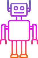 Robot Line Gradient Icon Design vector