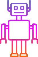 Robot Line Gradient Icon Design vector