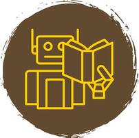 Robot Line Gradient Icon Design vector