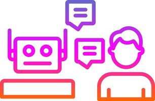 Chat Line Gradient Icon Design vector