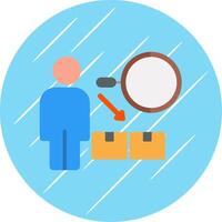 Product Supervision Flat Circle Icon Design vector