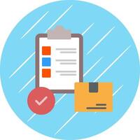 Check Order Flat Circle Icon Design vector