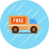 Free Shipping Flat Circle Icon Design vector