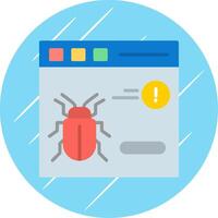 Virus Flat Circle Icon Design vector