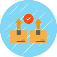 Parcel Flat Circle Icon Design vector