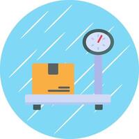 Weighting Flat Circle Icon Design vector