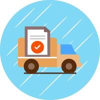 Proof Of Delivery Flat Circle Icon Design vector