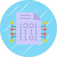 Encryption Data Flat Circle Icon Design vector