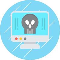 Computer Flat Circle Icon Design vector