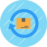 Easy Return Flat Circle Icon Design vector