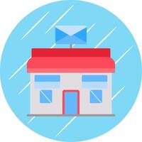 Post Office Flat Circle Icon Design vector