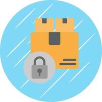 Delivering Protection Flat Circle Icon Design vector