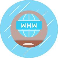 World Wide Flat Circle Icon Design vector