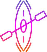 Kayak Line Gradient Icon Design vector