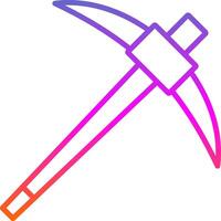 Pick Axe Line Gradient Icon Design vector