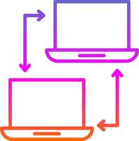 Computer Networking Line Gradient Icon Design vector