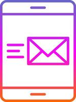 Email Line Gradient Icon Design vector