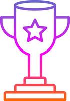Trophy Line Gradient Icon Design vector