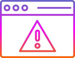 Access Denied Line Gradient Icon Design vector