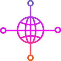 Networking Line Gradient Icon Design vector