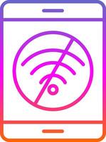 No Internet Line Gradient Icon Design vector