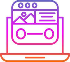 Landing Page Line Gradient Icon Design vector