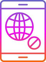 No Internet Line Gradient Icon Design vector