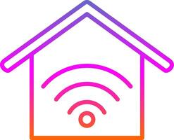 Smart Home Line Gradient Icon Design vector